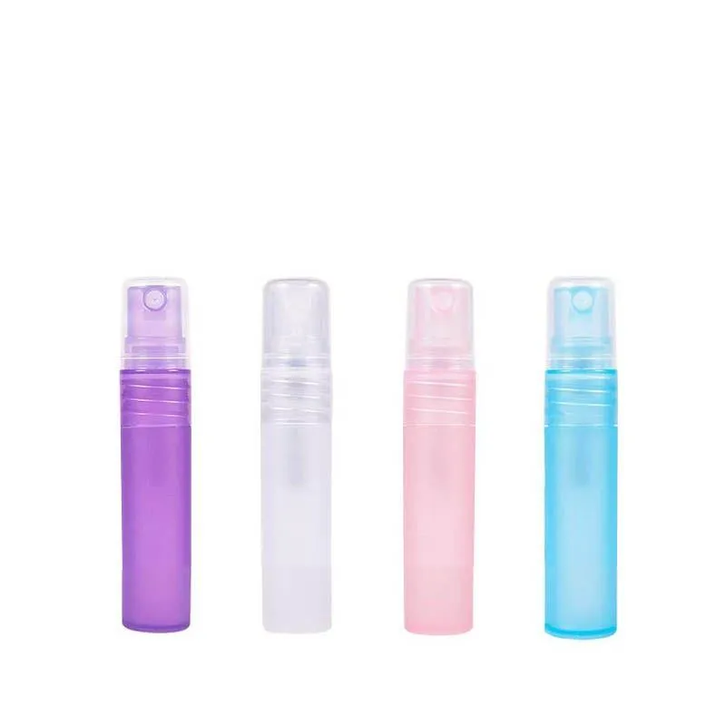 5 ml 5 g tubo di plastica smerigliato svuotamento bottiglie di profumo ricaricabili spray per viaggi e regalo, mini penna portatile qfqbi