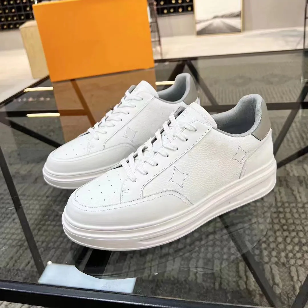 Lvse Casual Designer Luis Vuittons Mens Beverly Viton Hills Shoes Sports White Sneaker Genuine Leather Sneakers Stars Leathers Low Top Runner Platform Trainers