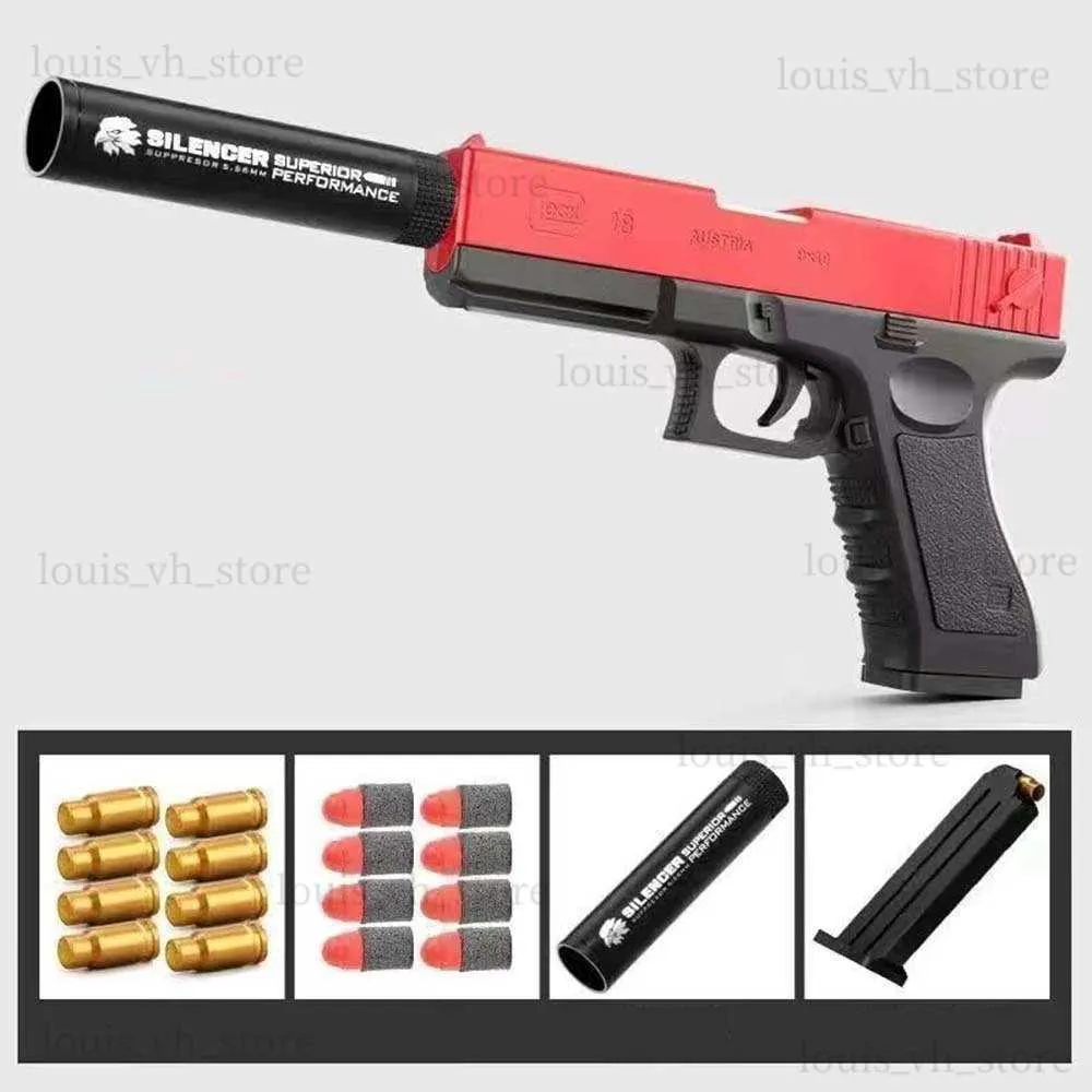 Игрушечный пистолет для детей, пистолет с мягкой пулей для выброса гильз T230816