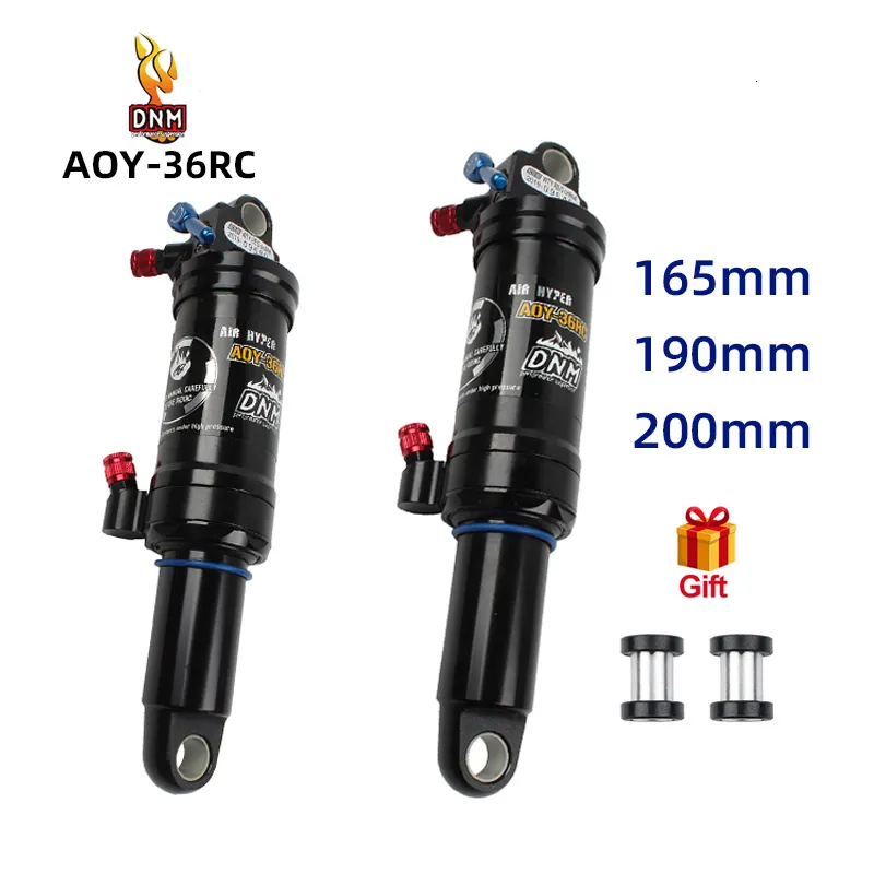 Grupos de bicicletas DNM AOY 36RC MTB CHOQUE ABOSORBER 165mm 190mm 200mm Manual de cauda macia REBOTELE BLOCABLE BICYCLE AR AI