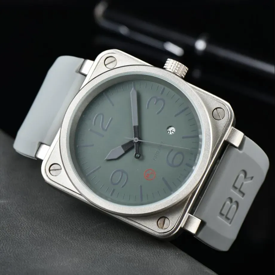 Дизайнерские мужские часы Watch Fashion Square Watch Man Автоматический механический бренд BR Brand Busines