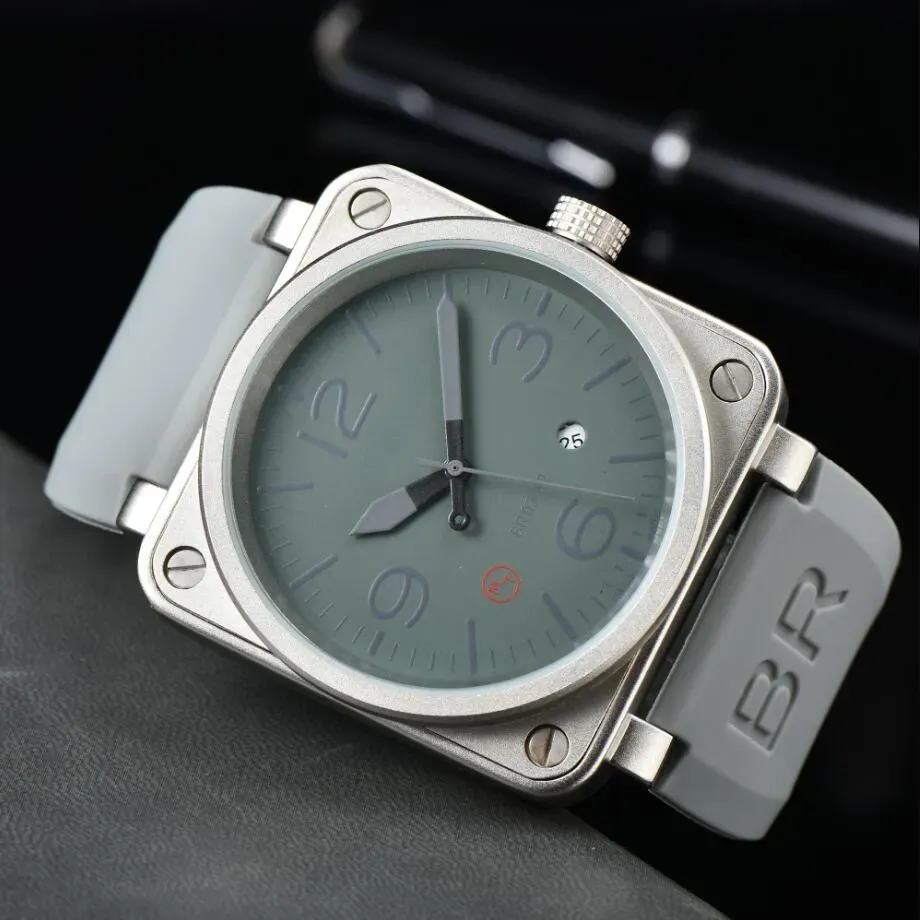 Montres de créateurs pour hommes, montre carrée de mode, automatique, mécanique, marque BR, montre-bracelet d'affaires, montre-bracelet de sport, mouvement Orologio da uomo