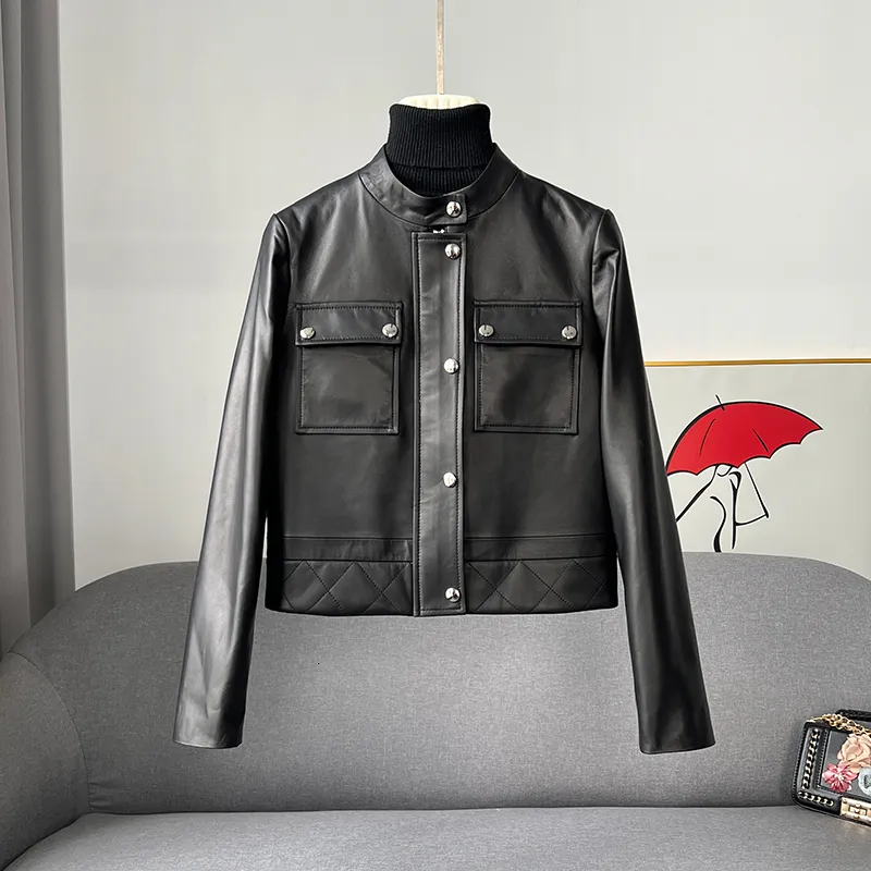 Women’s Faux Leather Biker Jacket – Rivet Lapel Moto Jacket With Swallow Tail Hem, Edgy Outerwear - View #8