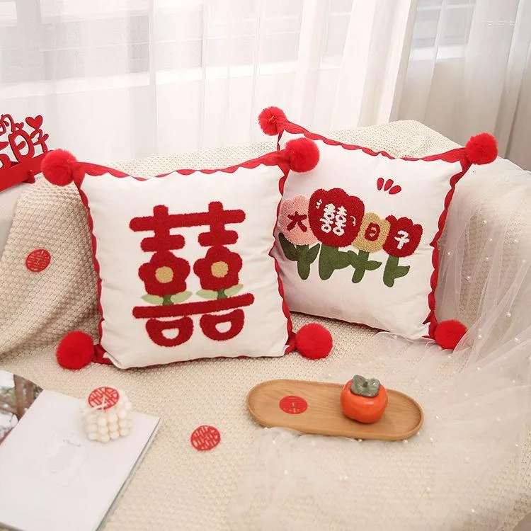 Pillow Wedding Room Layout Character Xi Bed Living Sofa Decoration Backrest Cover Without Core