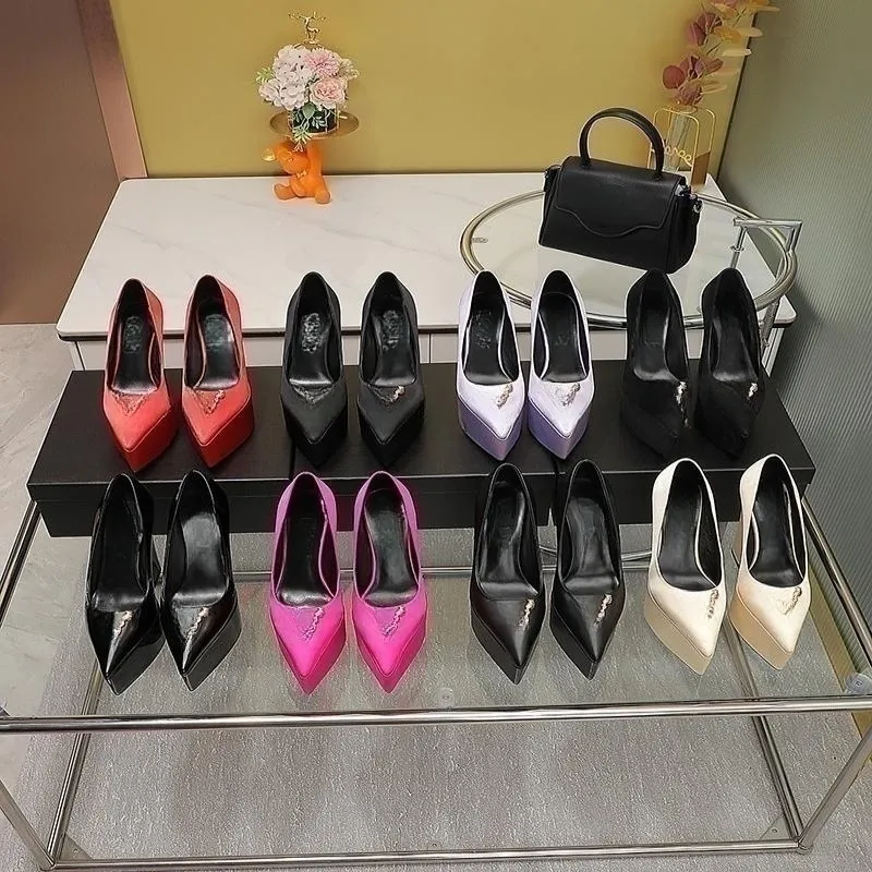 Brand casual shoe designer designed 2023 spring new pointy sexy waterproof platform super high heel women's shoes