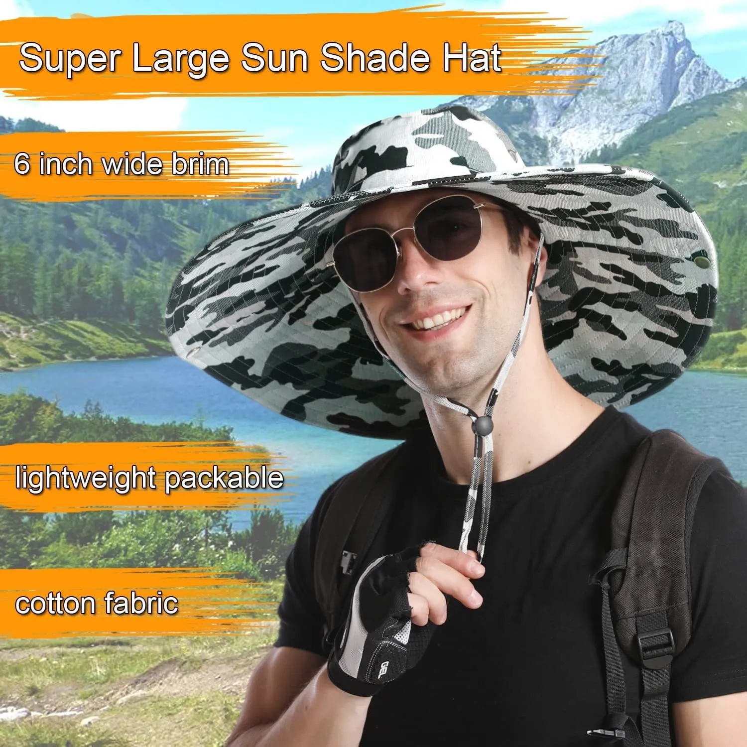 16cm Super Wide Brim Mission Boonie Hat For Men And Women UV