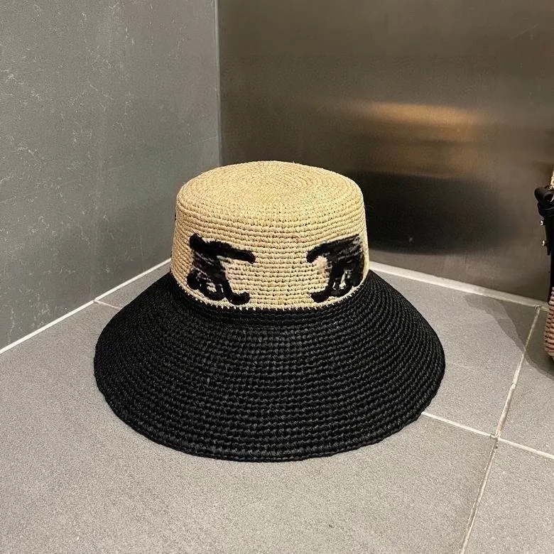 Czapki damskie i miękkie akcesoria szeroko rondowane kapelusz w naturalnym / czarnym