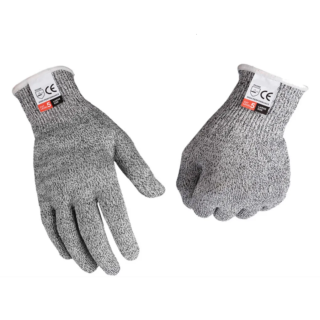 Five Fingers Gloves 1 Pair HPPE Kitchen Gardening Hand Protective Butcher Meat Chopping Working Mittens Women Mens gloves 230816