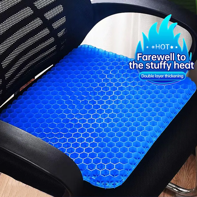 Tents and Shelters Car Seat Cushion Antislip Mat Summer Breathable Honeycomb Gel Front And Rear Cooling Pads Accsesories 230815
