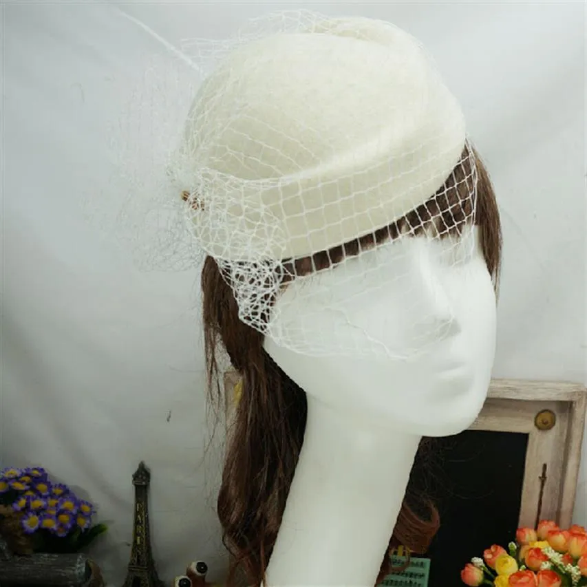 New Vintage Perfect Birdcage Headpiece Hats Head Sweet Bridal Veil Wedding Bridal Accessories Bride Hat305j