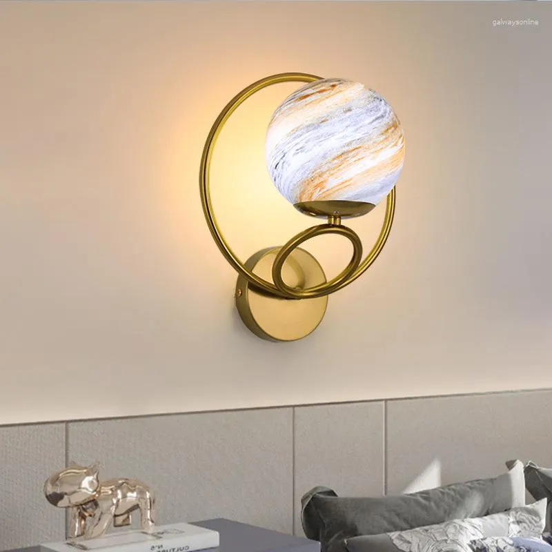 Wall Lamp Simple Creative Planet Light Living Room Aisle Staircase Tv Dining Lighting Bedroom Bedside Led