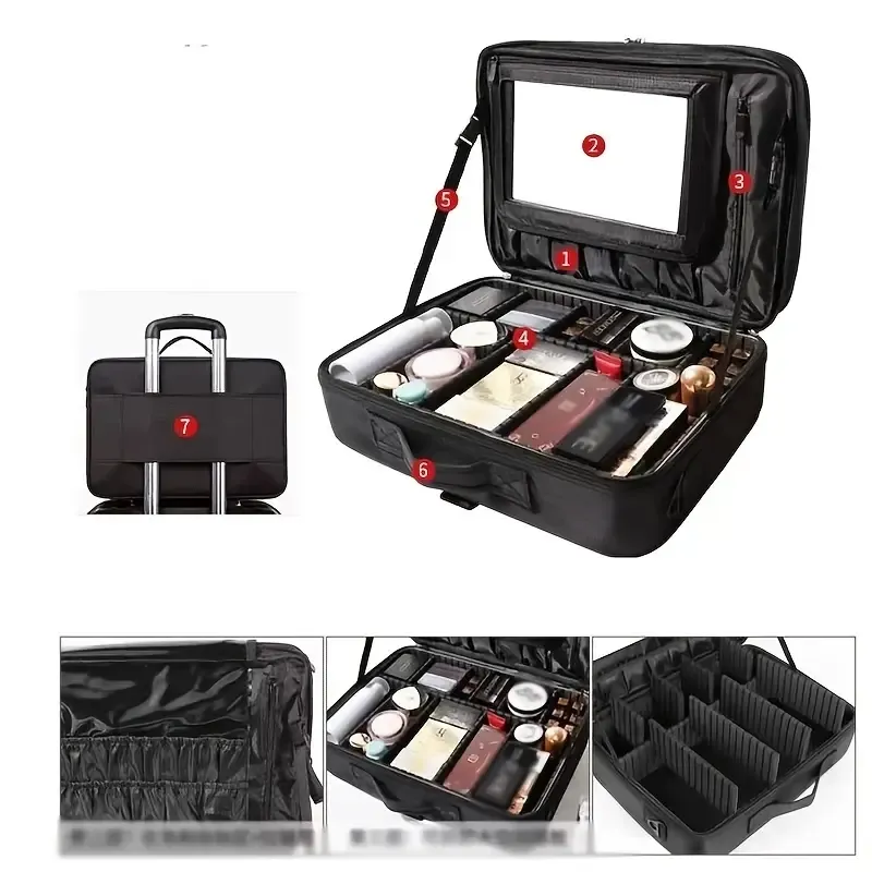 Large Capacity Waterproof Travel Amazon Makeup Train Case With Adjustable Dividers Professional Portable Storage Bag For Makeups And Mirrors From Chinabrands 28.32 DHgate.Com