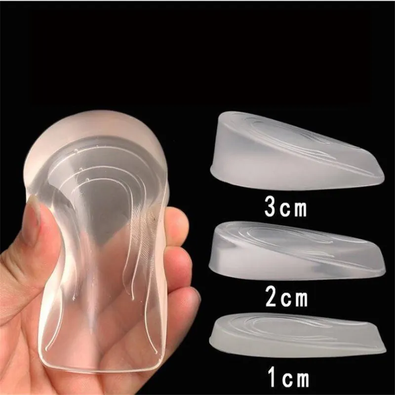 Shoe Parts Accessories Silicone Gel Height Increase Insole Heel Lifting Inserts Shoe Foot Care Protector Elastic Cushion Arch Support Insert for Unisex 230816