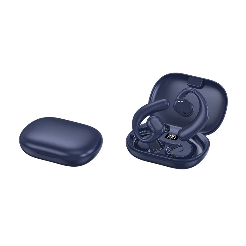Earbuds Wireless Bluetooth 5.3 Hoofdtelefoons Back Sport-oortelefoons met oplaadkas over-ear knoppen met Earhooks ingebouwde microfoongeluiden annuleren