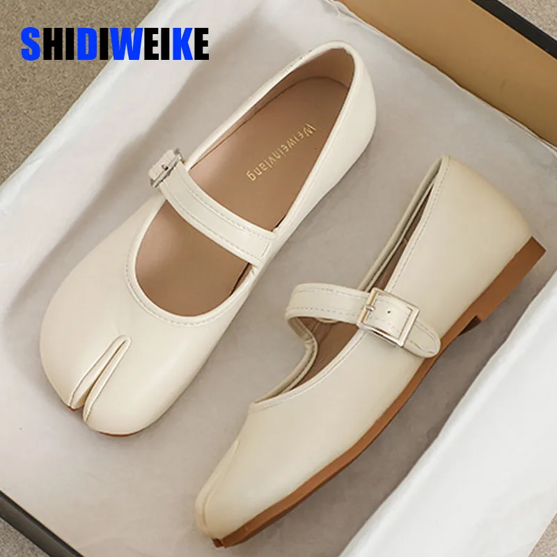 Chaussures sdwk cuir robe divisé orteil appartement femme Mary Janes