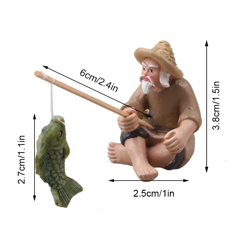 Old Man Resin Fishing Statue Thrifty Decor Chickative Sitting Ornament For  Outdoor Garden, Pool, Landscape, Bonsai, Aquarium, And Fish Tank Thrifty  Decor Chick From Zhao10, $8.75