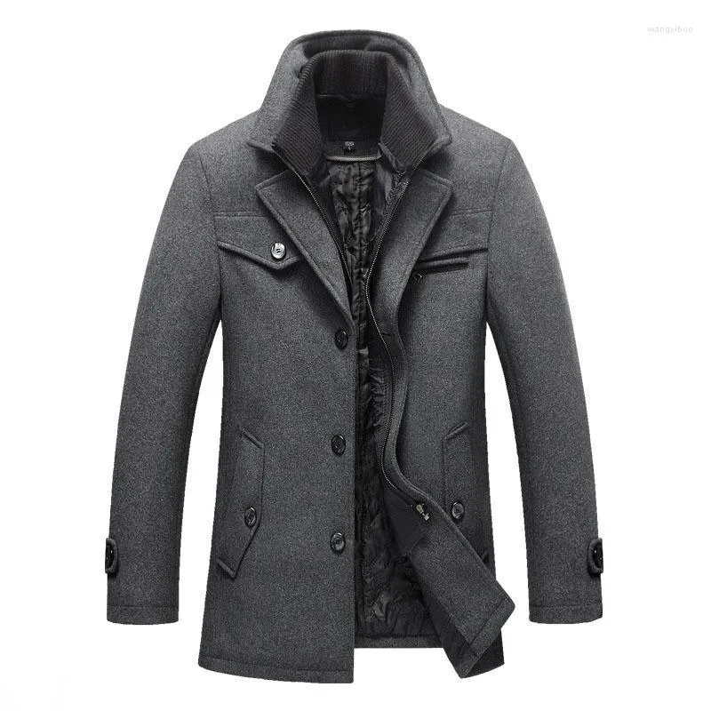 Mens wool 2025 coats slim fit