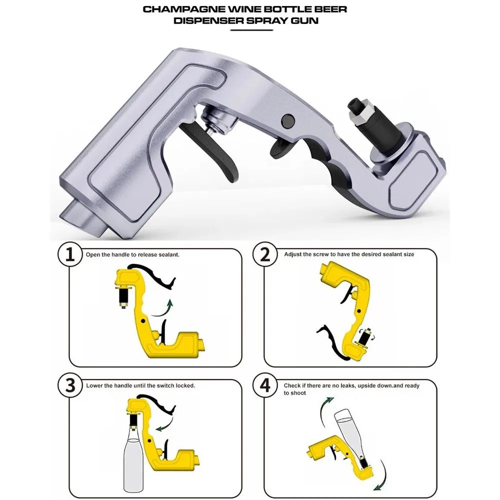 Champagne Wine Sprayer Tools Pistol Beer Bottle Durable Spray Gun Ejector Kitchen Bar Tools