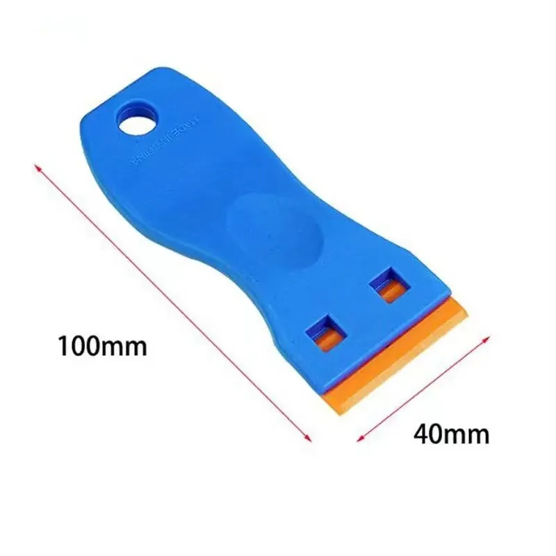 Plastic Razor Scraper With Double Edged Plastic Blades For Removing Car Labels Stickers Glue Decals On Glass Windows