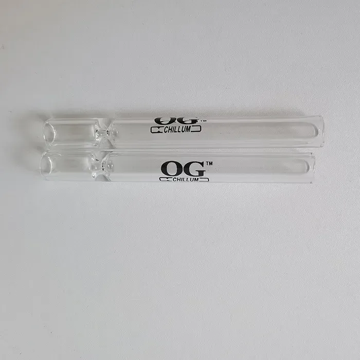 Factory price 4inch one hitter bat glass pipe OG tube for smoking cigarette steamroller hand pipe filters Hookah Accessories