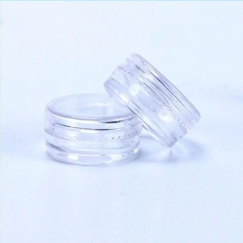 2ml/2gram jarra de maceta de plástico cosmético 28x13 mm Tapa de muestra redonda de muestra para la muestra de muestra de sombra de ojos de crema cosmética Joyería en polvo E-Liqui Kfbx