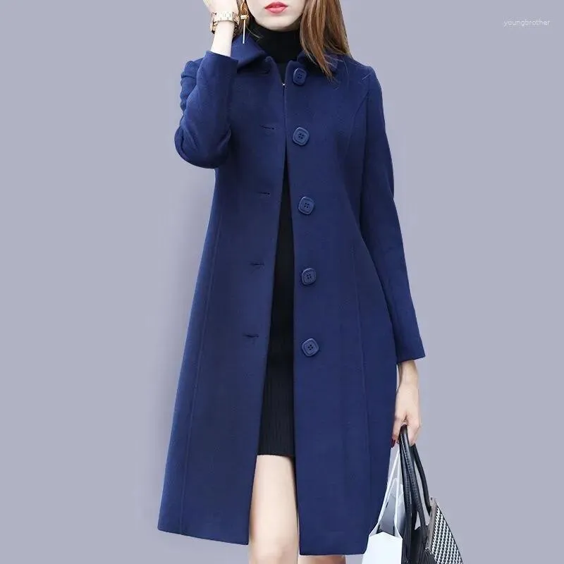 British Style Woolen Felt Trench Coat For Women Autumn/Winter Outerwear And  Cardigan From Youngbrother, $26.5