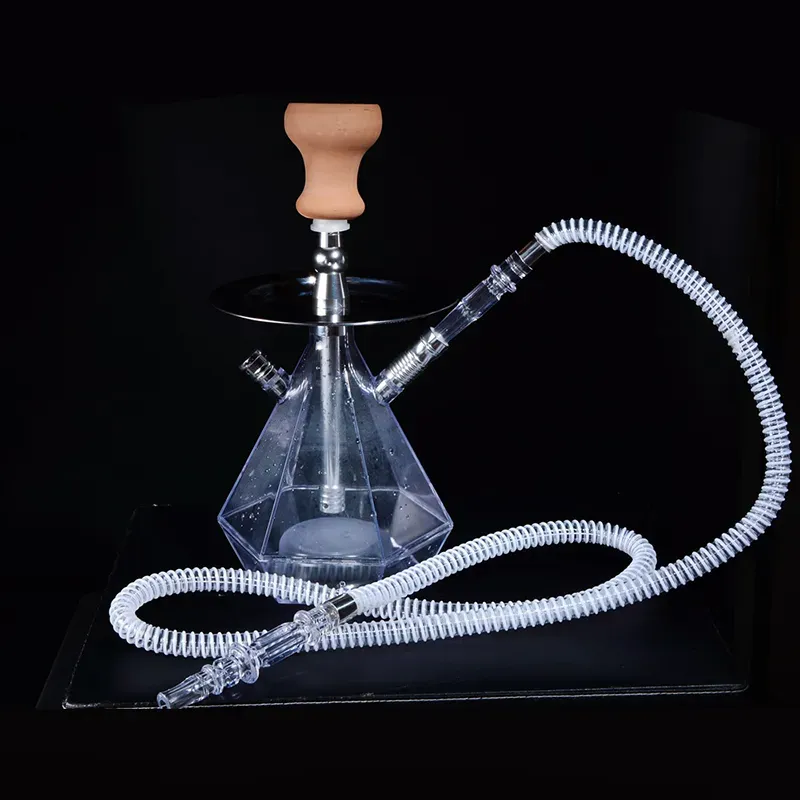 Acrylic Shisha hookah Hose Smoking Transparent Clear Silicone Sheesha Tube 1.7m Shisha Narghile Accessories Portable