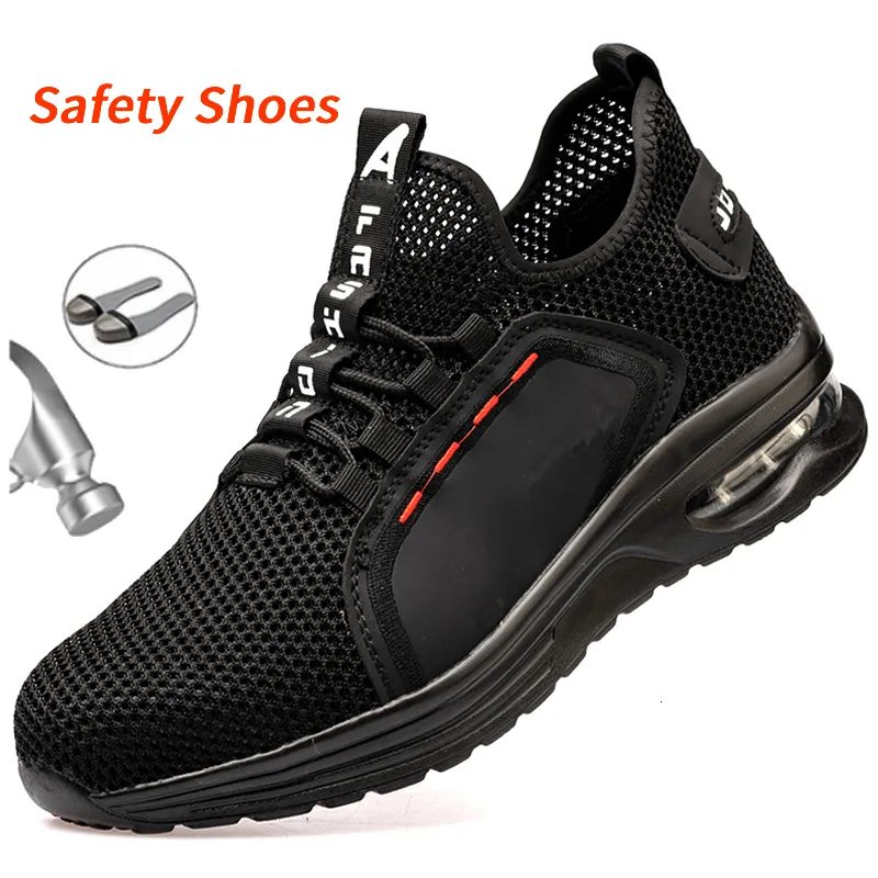 Scarpe di sicurezza Scarpe di sicurezza Sneaker Sneaker in acciaio Uomini da lavoro a prova di foratura indistruttibile Sicurezza leggera 230815