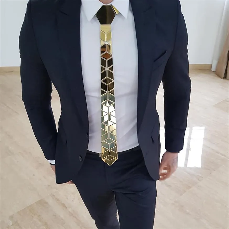 Handmade Fashion Necktie Bow Tie Acrylic Plexiglass Hexagon Tie 9 Colors277D