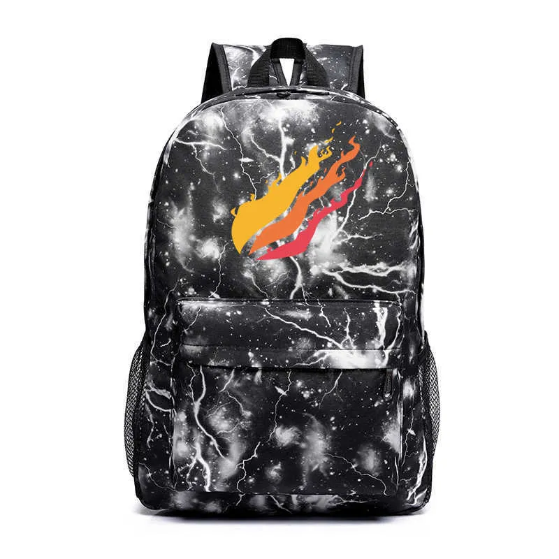 Moda kitap çantası prestonplayz baskılı yıldızlı gökyüzü sırt çantası gündelik birincil ve ortaokul çantası öğrenci sırt çantası bilgisayar çantası 230815
