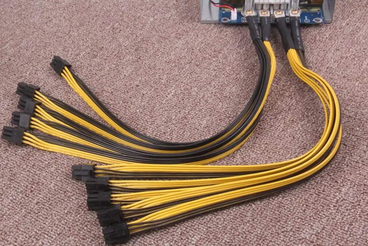 6pin كبل إمدادات الطاقة المدفوعة PCI-e PCIE Express لـ Antminer S9 JJ L3+ Z9 D3 BITMAIN CABLE PSU Cable