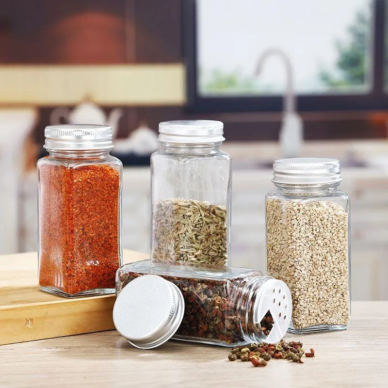 Square best sale spice jars