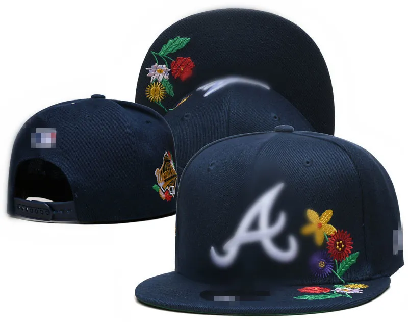 2024 Nytt varumärke av god kvalitet Braves Ett brev baseballmössa Ben Snapback Hattar Spring Cotton Cap Hip Hop For Men Women Summer H5-8.16