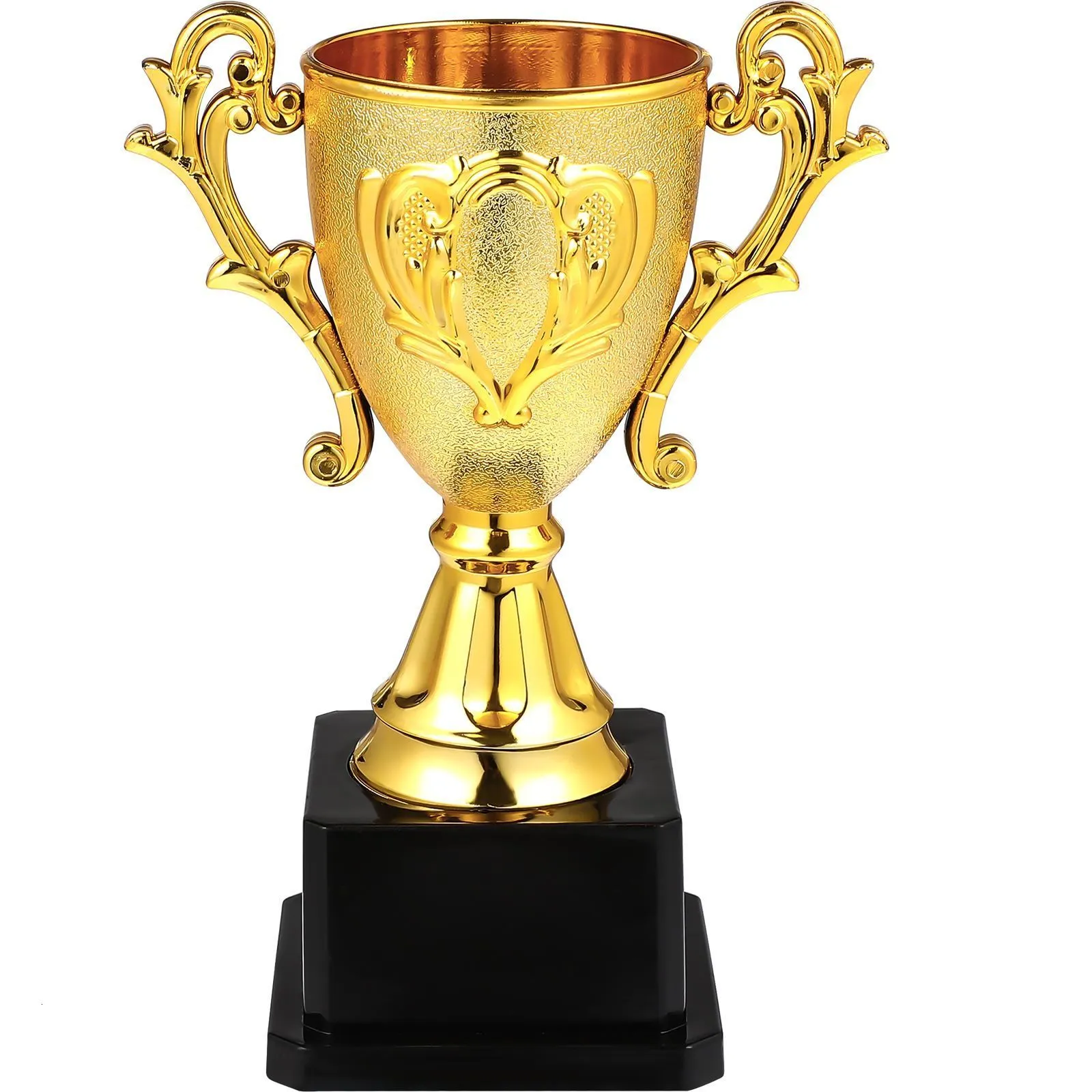 Oggetti decorativi Trofie Award Trophy Gold Vinner Plastic Cups Mini Golden Cup Kids Awards Gift Children Remgi Toy Basketball League 230815