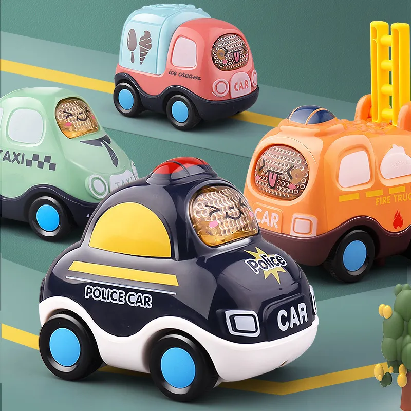 Diecast model babyspeelgoed pull back terug stadsvoertuigen auto wrijving aangedreven push en ga voor peuters jongensmeisjes 1 2 3 jaar 230815