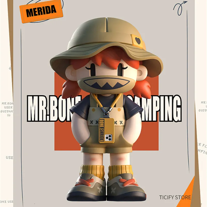 Blind Box äkta Blind Mrbone Mr Bones 4th Generation Camping Series Box Toys Cool Anime Figure Model Designer Doll Gifts 230816