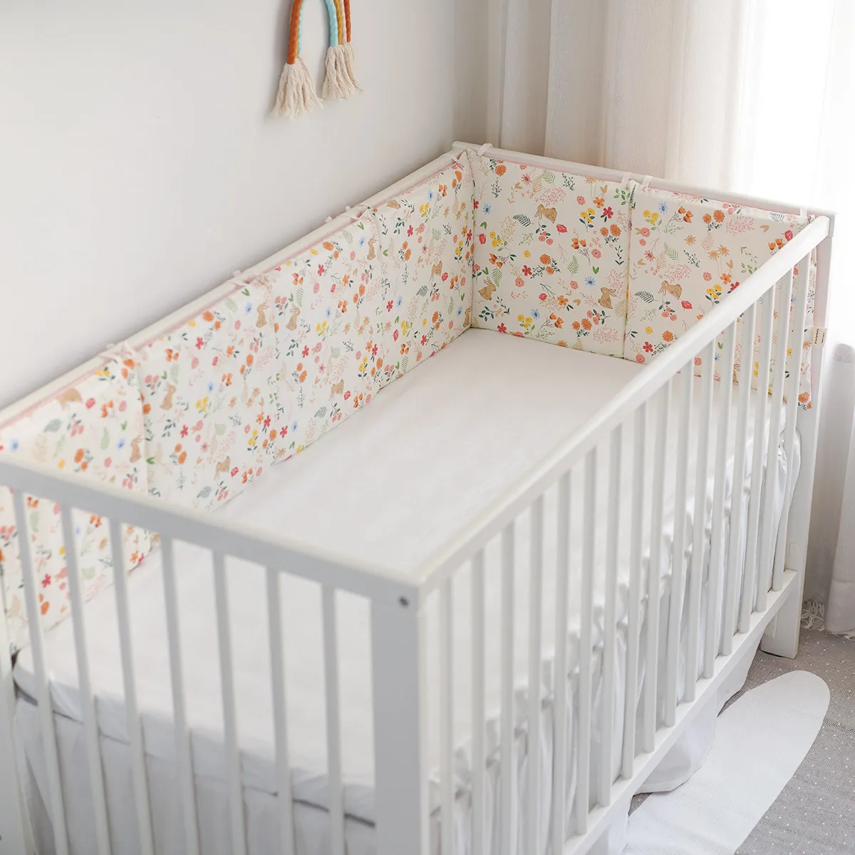 Baby Bed Bumpers - 30x30cm Cot Protector Set, Soft & Washable, Warm ...