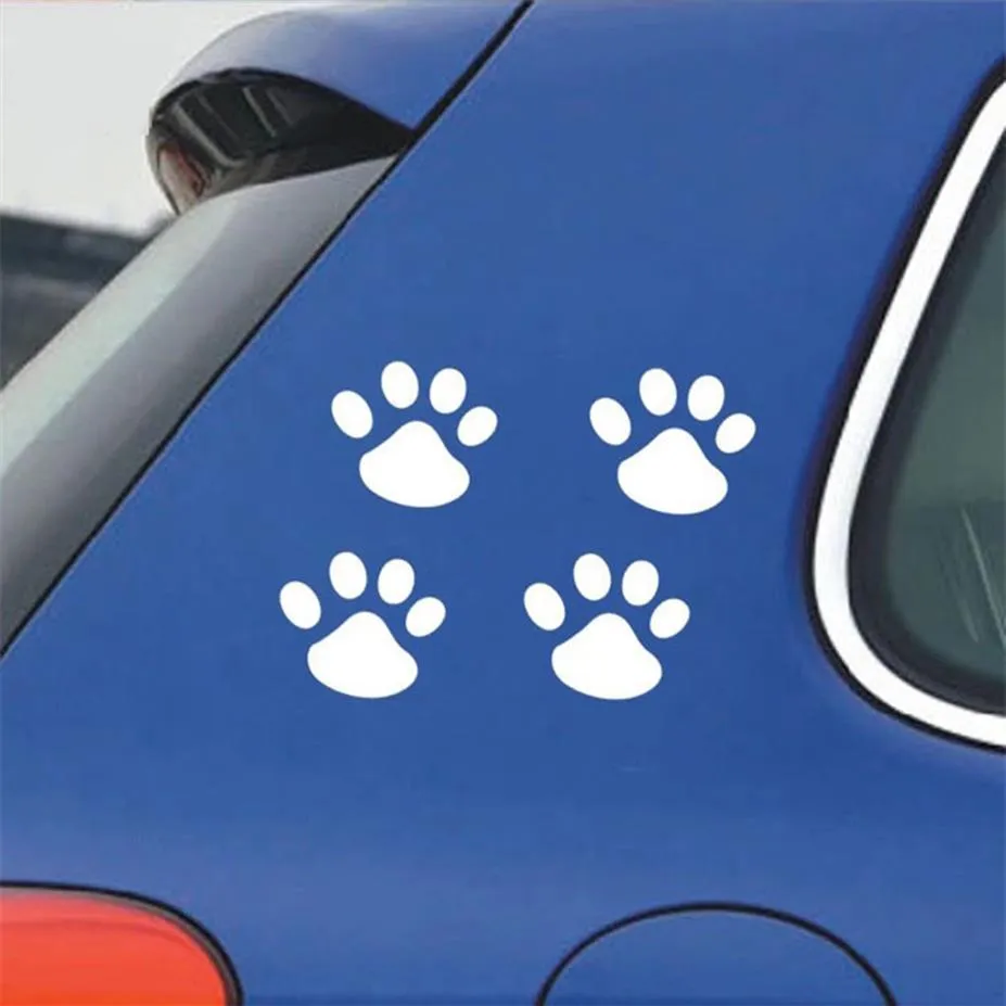 Personality Funny Stickers 6cm 4 Cat Paw Print Dog Paw Print Bear Paw Print  Creative Footprints Car Stickers Car Decals P297q From 20,08 €