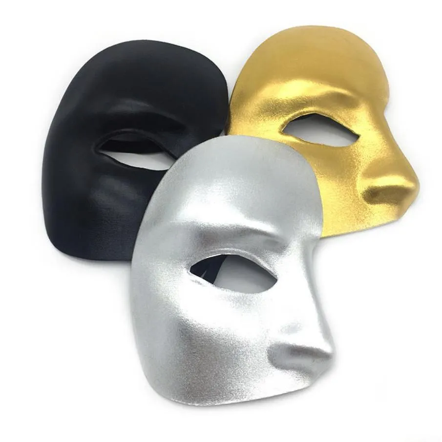 Party Masks Half Face Mask Phantom Of The Opera Masquerade One Eyed Cosplay Diy Creativity Halloween Costume Props Gold Sier Black Dro Dhsub