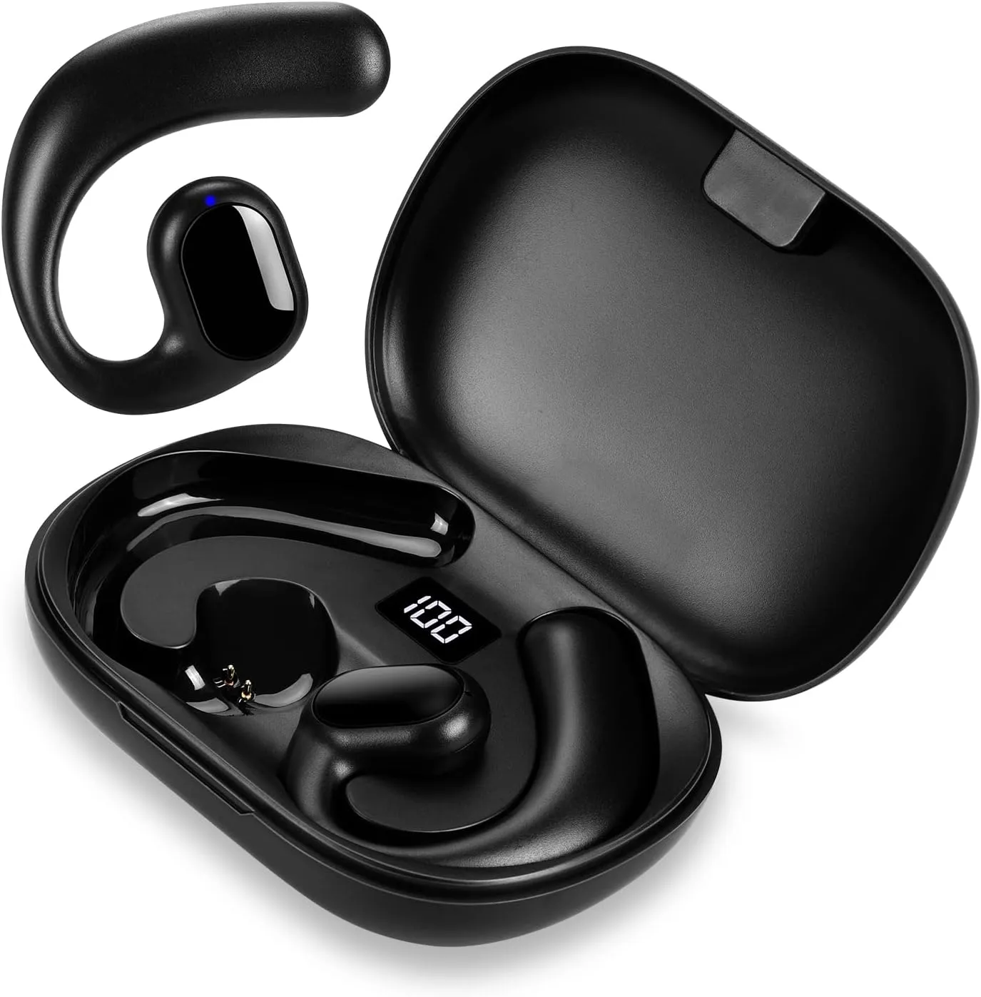 Auriculares inalámbricos auriculares Bluetooth 5.3 Auriculares Sport Sport con brotes de carga de carcasa con auriculares de cancelación de ruido de micrófono de oído