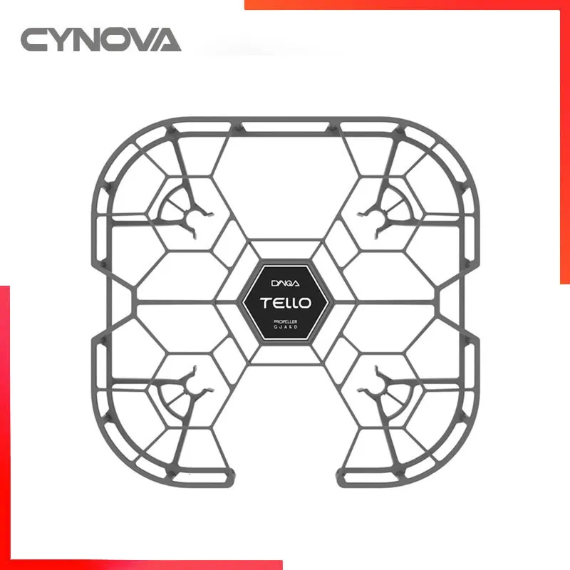 Camera Bag Accessories Cynova Propeller Guard för DJI Tello Protector Helt innesluten skyddsbur Props Wing Fan Cover Drone Accessories 230816