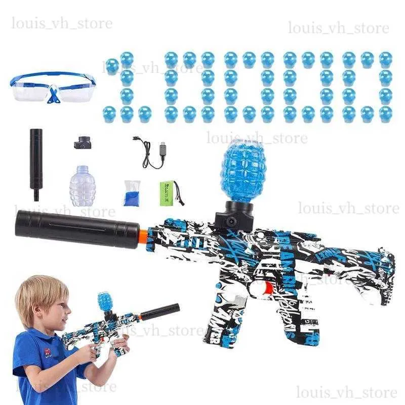 New Electric Gel Blaster Guns With 10000 Pistol Beads Goggles Gel Ball Guns Toy Guns For Outdoor Toys T230816