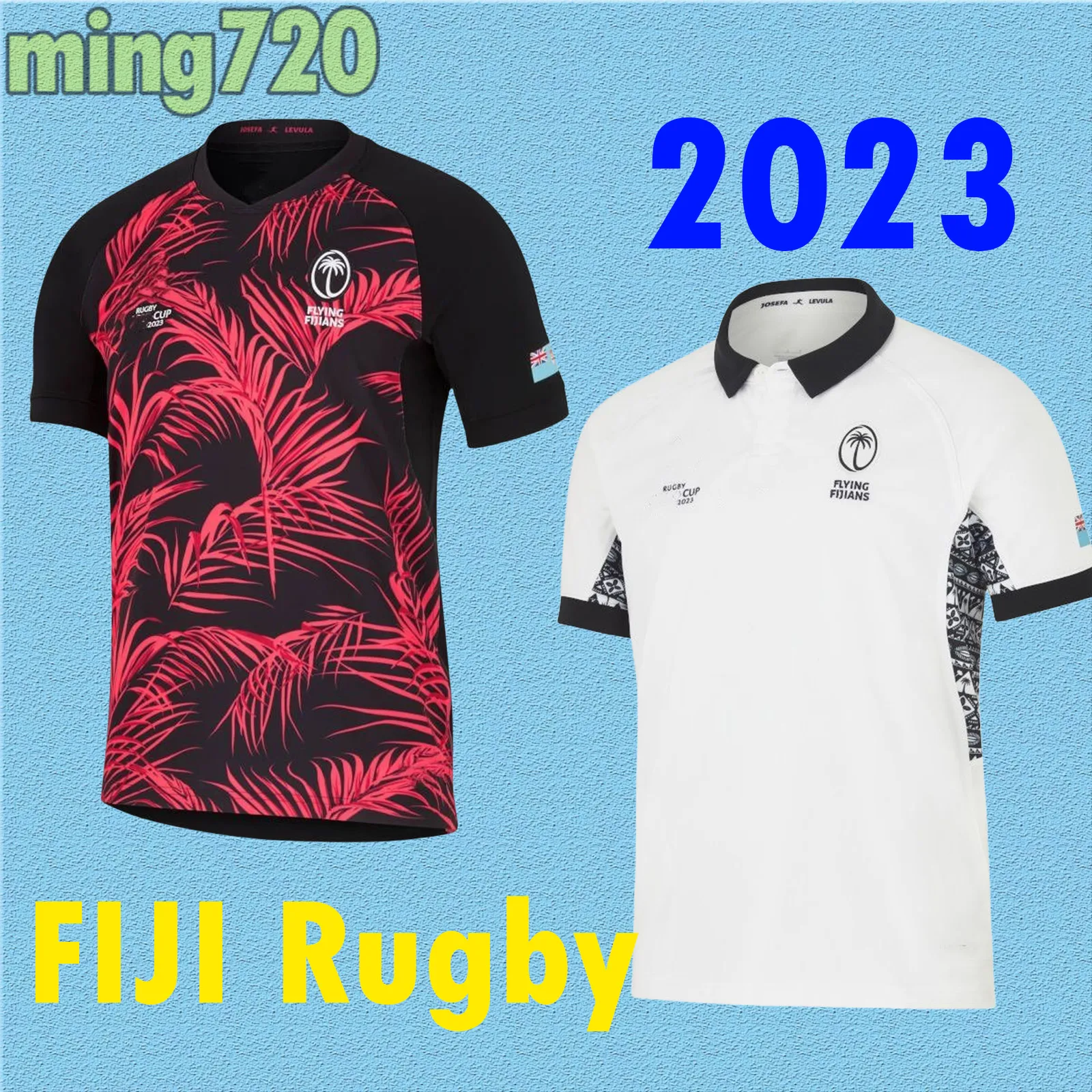 Maillot De Rugby FIDJI 2023 2024, Maillot De Rugby De Léquipe Nationale À Domicile, Taille S 5XL