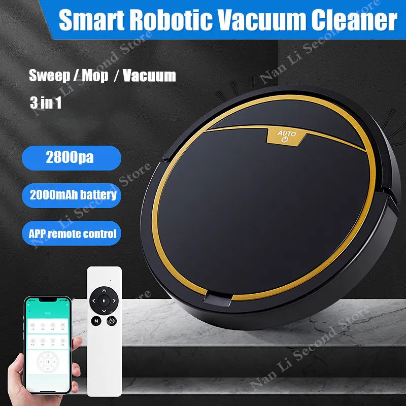 Electronics Robots Smart Sweeping Robot App styr stora sug torr och våt mopping dammsugare Remote Control 230816