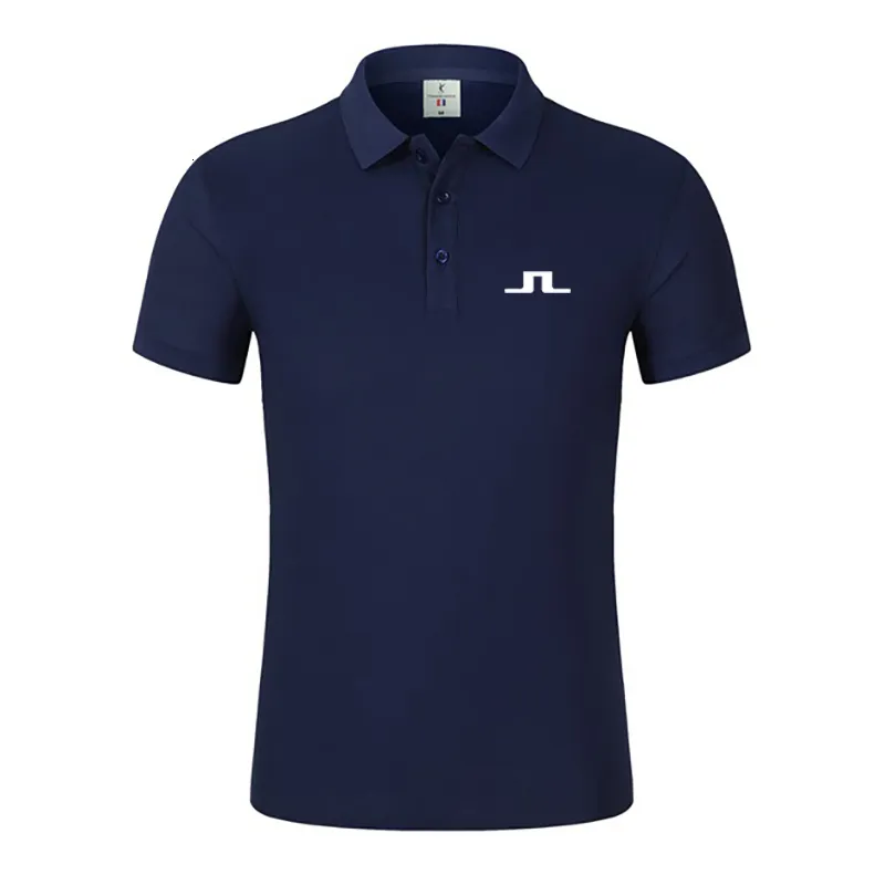 Mens Polos de verão Men camisas de golfe Bordado J Lindeberg Use Casual Casual Manga curta Breatívelhigh Qual de qualidade Polo Tops 230815