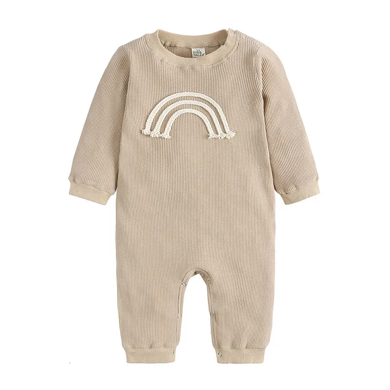 Rompers Long Sleeve Kids Jumpsuits Baby Boys Girls Rompers Cotton Knit Infant Clothes 230816