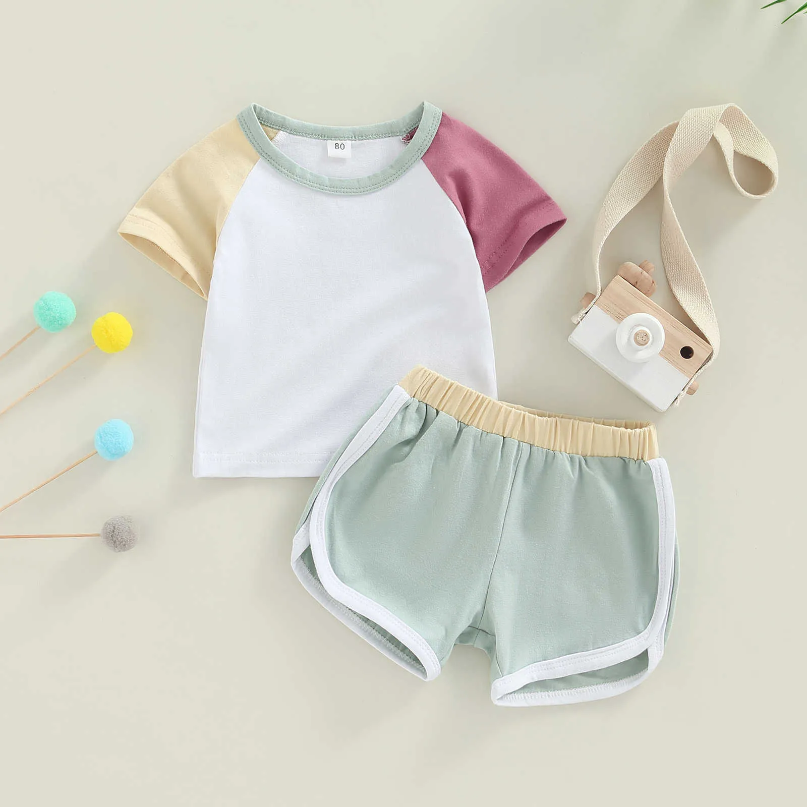 Kläder sätter baby spädbarn nyfödda baby pojkar kläder sätter avslappnad kort ärm t-shirts shorts sommarkläder