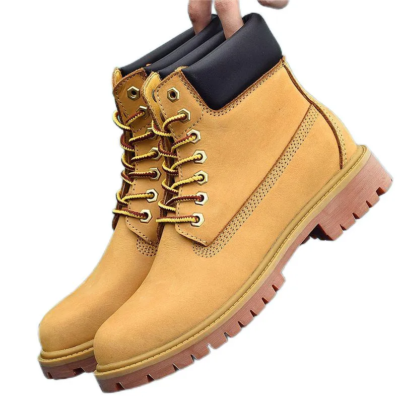 new oversized walking shoes for mens work boots yellow boots big toe leather boots beach boots couple fashion designer style