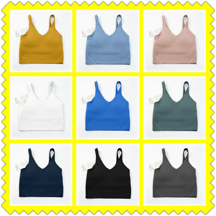 2023Yoga tenue lu-20 U Type Retour Aligner Débardeurs Gym Vêtements Femmes Casual Running Nude Serré Sport Soutien-Gorge Fitness Belle Sous-Vêtements Gilet Chemise JKL123 Taille S-XXL