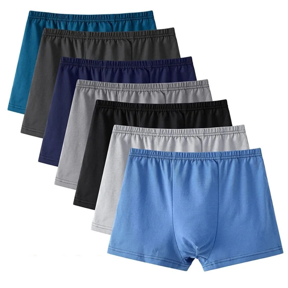 Onderbroek 6pcs Men Boxer ondergoed Katoenboksers slipje Comfortabele heren Sexy Solid Cuecas Trunks Brorts 4xl 230815